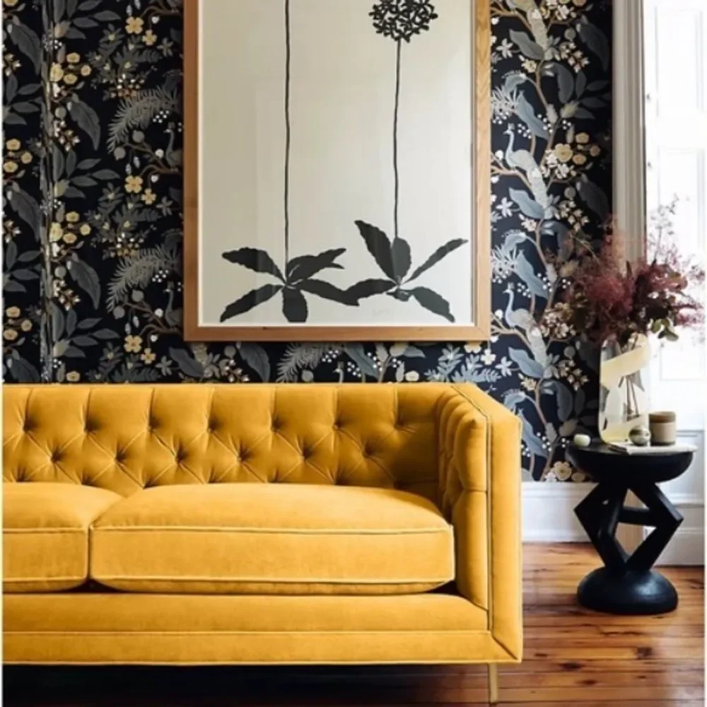 Anthropologie 1 Roll of Rifle Paper Co. Peacock Wallpaper